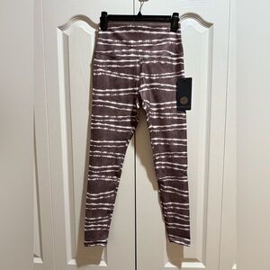 Scorpio Sol Kids Brown and White Striped Leggings